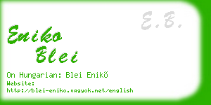 eniko blei business card